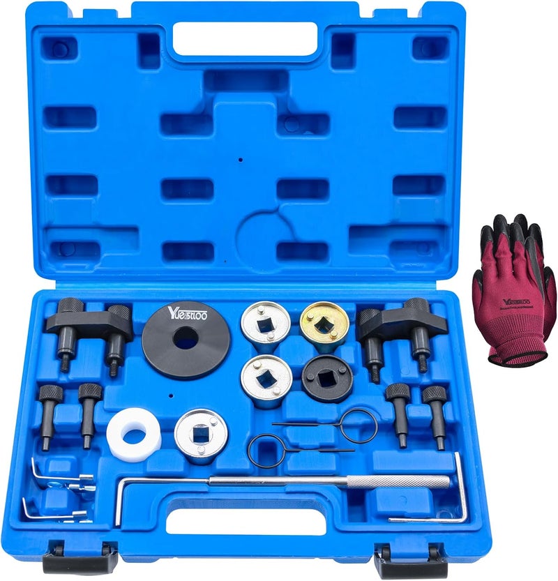Yuesstloo Camshaft Crankshaft Engine Timing Tool Kit, 19PC Set Compatible with Audi VW 2006-2018 EA888 1.8 2.0 TSI TFSI T10352 T10368 T40011 T40196 T40267 T40271 T10060A T10354 Upgrades Version - Image 1